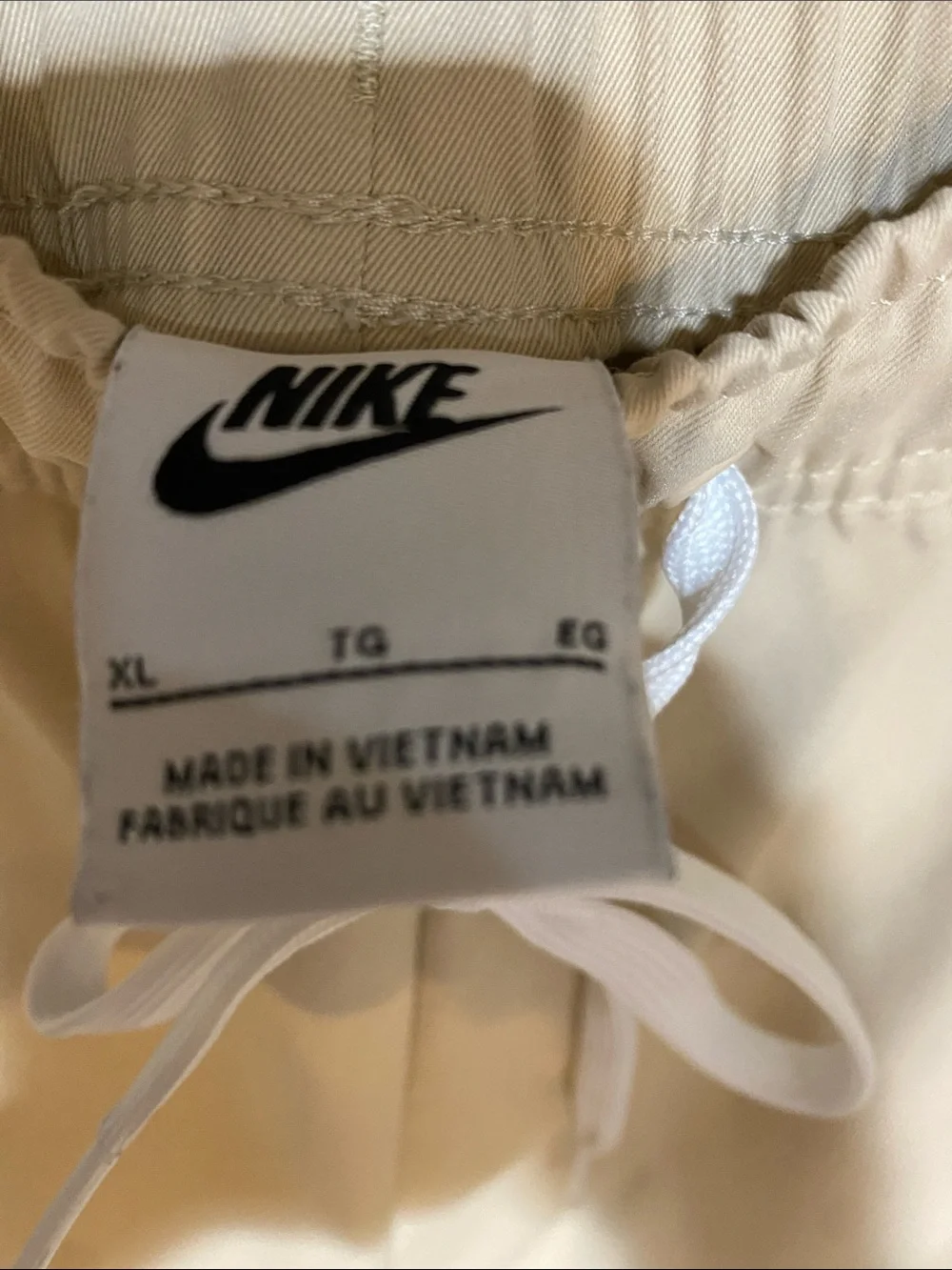 Nike Men's Beige Athletic Pants